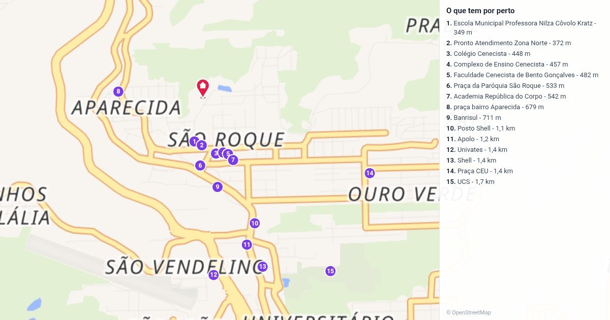 Mapa da localização do imóvel